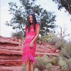 Santa Lupita Bright Pink Tunic Dress (Sz S)